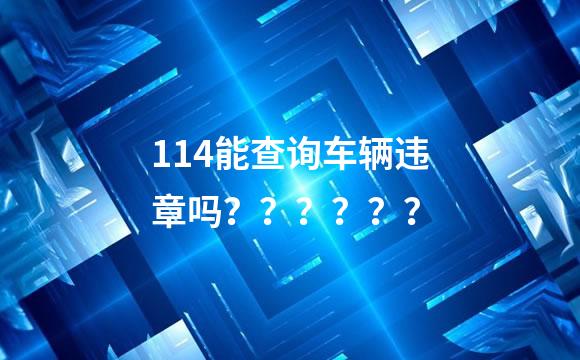 114能查询车辆违章吗？？？？？？