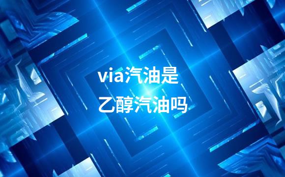 via汽油是乙醇汽油吗