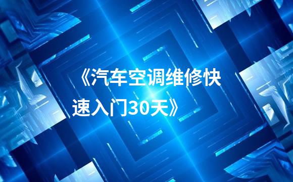 《汽车空调维修快速入门30天》