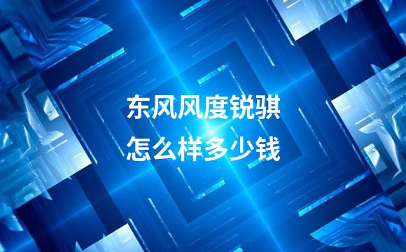 东风风度锐骐怎么样多少钱