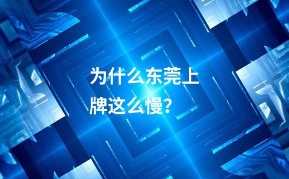 为什么东莞上牌这么慢？
