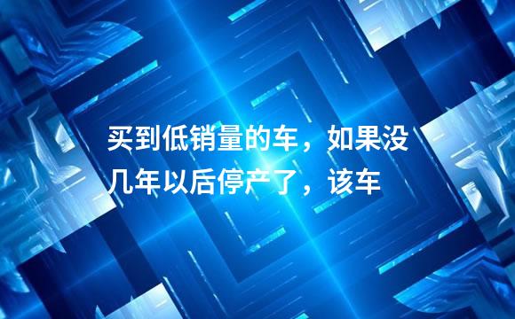 买到低销量的车，如果没几年以后停产了，该车