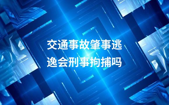 交通事故肇事逃逸会刑事拘捕吗