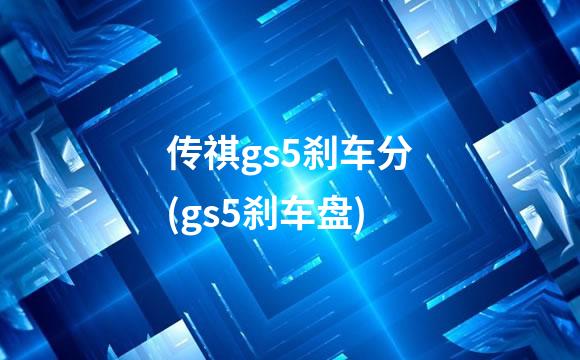 传祺gs5刹车分(gs5刹车盘)