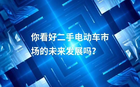 你看好二手电动车市场的未来发展吗？