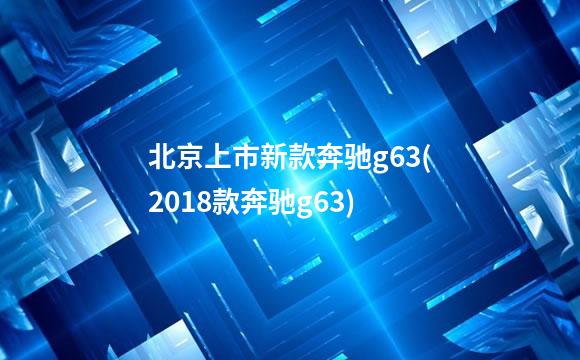 北京上市新款奔驰g63(2018款奔驰g63)
