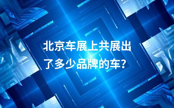 北京车展上共展出了多少品牌的车？