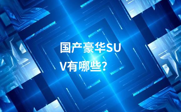 国产豪华SUV有哪些？
