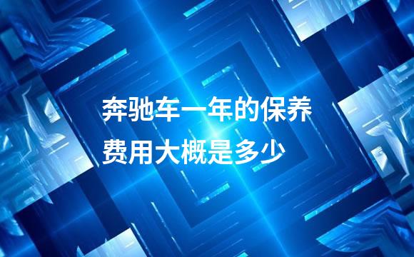 奔驰车一年的保养费用大概是多少