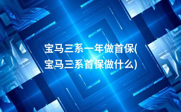 宝马三系一年做首保(宝马三系首保做什么)