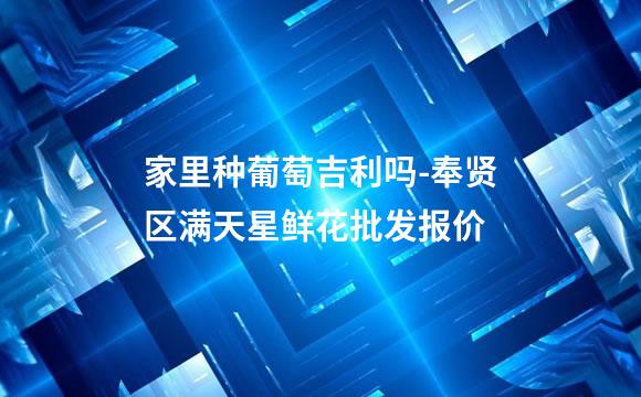 家里种葡萄吉利吗-奉贤区满天星鲜花批发报价