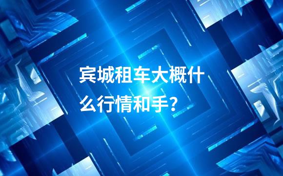 宾城租车大概什么行情和手？