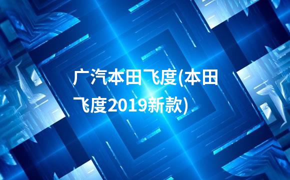广汽本田飞度(本田飞度2019新款)