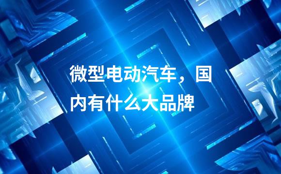 微型电动汽车，国内有什么大品牌