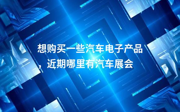 想购买一些汽车电子产品，近期哪里有汽车展会