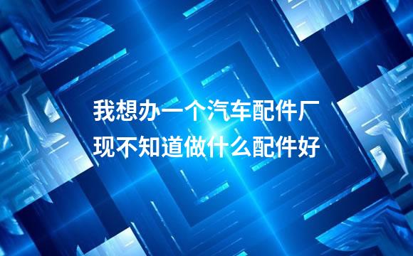 我想办一个汽车配件厂现不知道做什么配件好