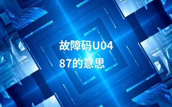 故障码U0487的意思