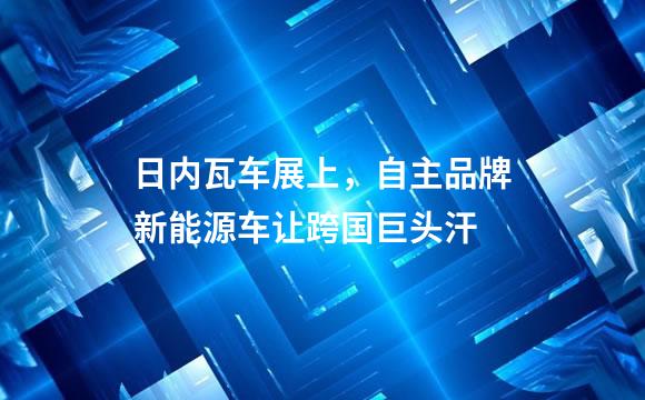 日内瓦车展上，自主品牌新能源车让跨国巨头汗