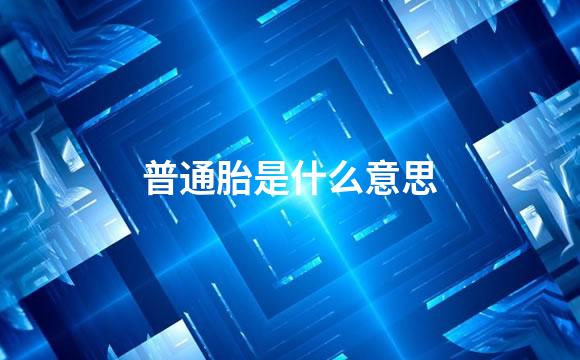 普通胎是什么意思