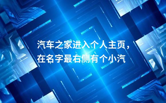 汽车之家进入个人主页，在名字最右侧有个小汽
