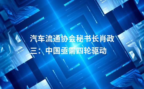 汽车流通协会秘书长肖政三：中国亟需四轮驱动