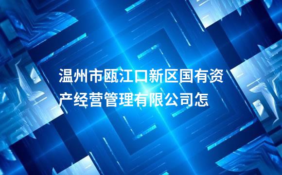 温州市瓯江口新区国有资产经营管理有限公司怎