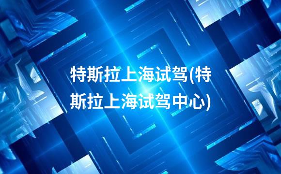 特斯拉上海试驾(特斯拉上海试驾中心)
