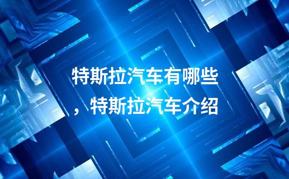 特斯拉汽车有哪些，特斯拉汽车介绍
