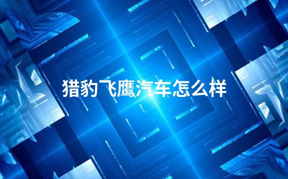猎豹飞鹰汽车怎么样
