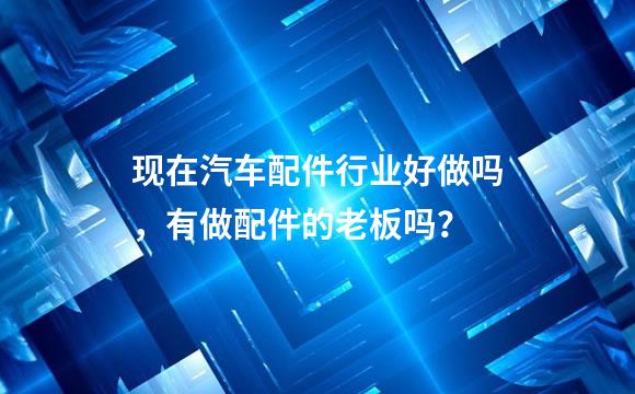 现在汽车配件行业好做吗，有做配件的老板吗？