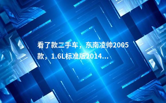 看了款二手车，东南凌帅2005款，1.6L标准版2014.的