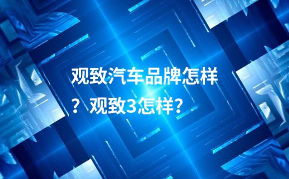观致汽车品牌怎样？观致3怎样？