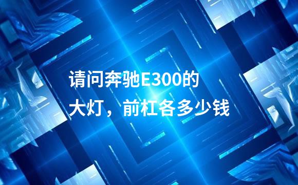 请问奔驰E300的大灯，前杠各多少钱
