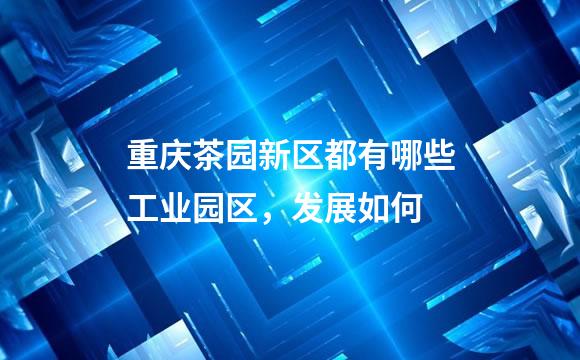 重庆茶园新区都有哪些工业园区，发展如何